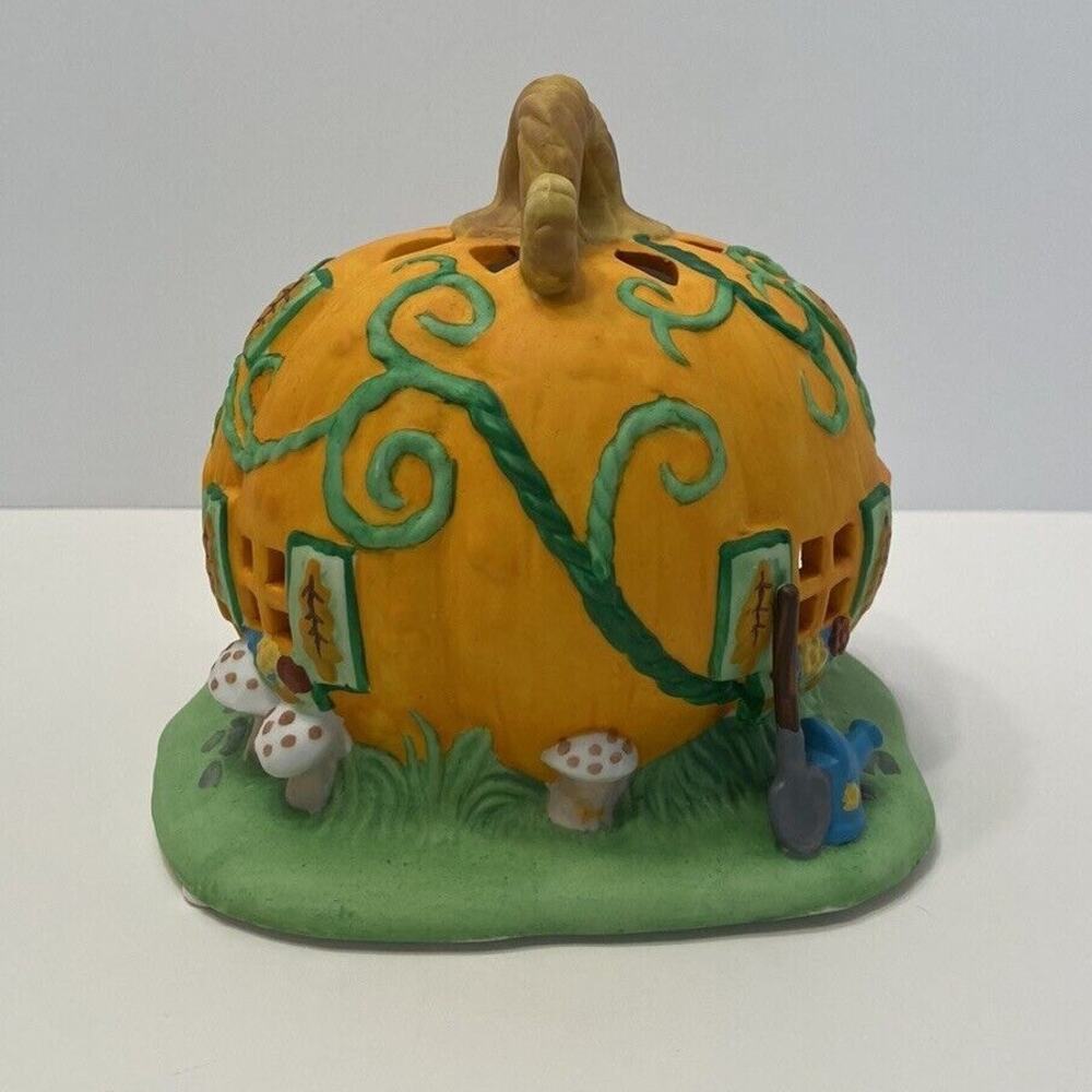 PartyLite Votive Candle Holder Tea Light Pumpkin Patch Elf House Halloween Decor - Picture 4 of 13